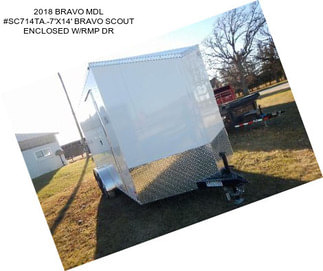 2018 BRAVO MDL #SC714TA.-7\'X14\' BRAVO SCOUT ENCLOSED W/RMP DR