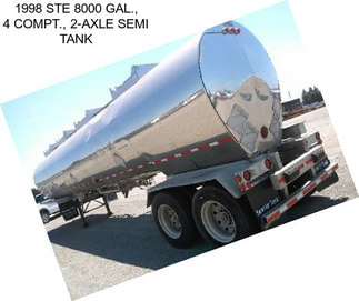 1998 STE 8000 GAL., 4 COMPT., 2-AXLE SEMI TANK