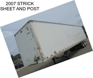2007 STRICK SHEET AND POST