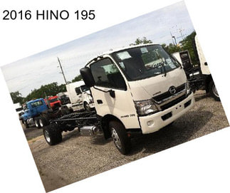 2016 HINO 195