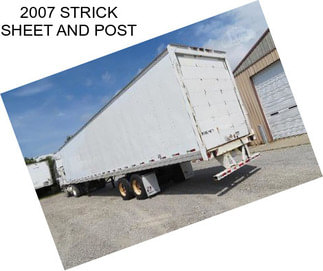 2007 STRICK SHEET AND POST