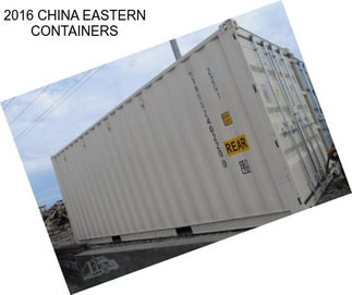 2016 CHINA EASTERN CONTAINERS