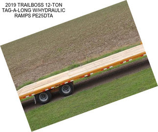 2019 TRAILBOSS 12-TON TAG-A-LONG W/HYDRAULIC RAMPS PE25DTA