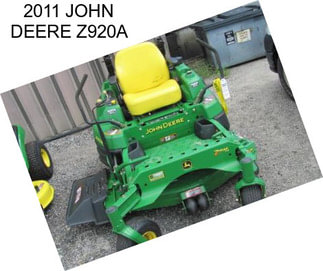 2011 JOHN DEERE Z920A