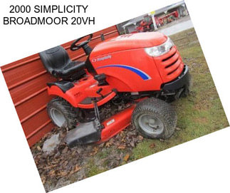 2000 SIMPLICITY BROADMOOR 20VH