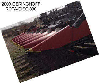 2009 GERINGHOFF ROTA-DISC 830