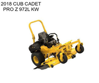 2018 CUB CADET PRO Z 972L KW