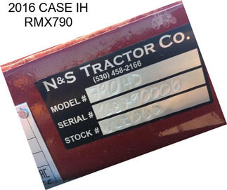 2016 CASE IH RMX790
