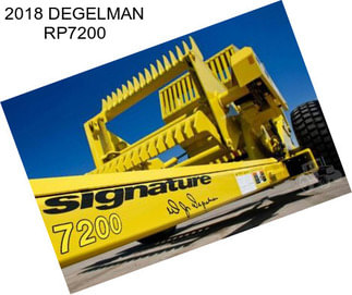 2018 DEGELMAN RP7200