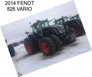 2014 FENDT 826 VARIO
