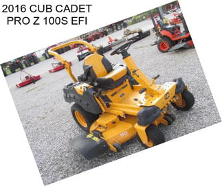 2016 CUB CADET PRO Z 100S EFI