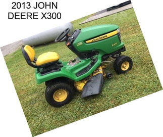 2013 JOHN DEERE X300