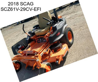 2018 SCAG SCZ61V-29CV-EFI