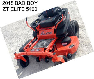 2018 BAD BOY ZT ELITE 5400