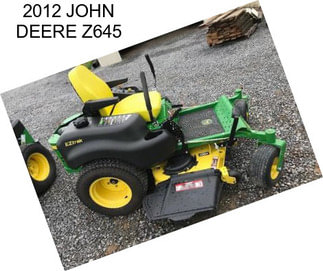 2012 JOHN DEERE Z645