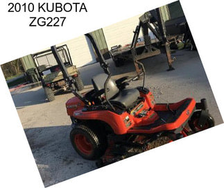 2010 KUBOTA ZG227