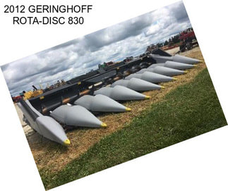 2012 GERINGHOFF ROTA-DISC 830