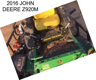 2016 JOHN DEERE Z920M