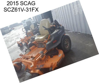 2015 SCAG SCZ61V-31FX