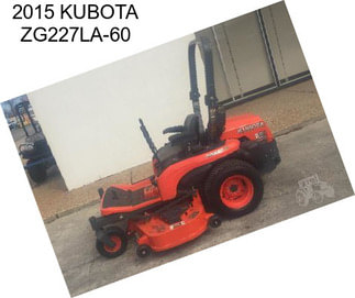 2015 KUBOTA ZG227LA-60