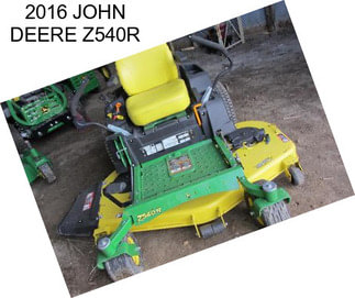 2016 JOHN DEERE Z540R