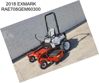 2018 EXMARK RAE708GEM60300