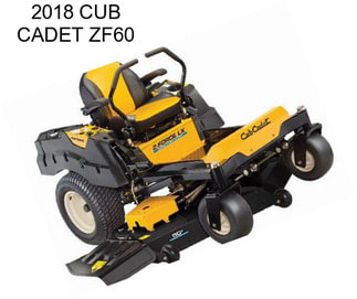 2018 CUB CADET ZF60