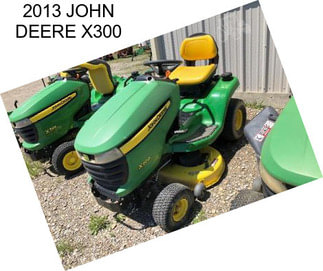 2013 JOHN DEERE X300