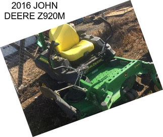 2016 JOHN DEERE Z920M