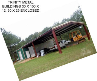 TRINITY METAL BUILDINGS 30 X 100 X 12, 30 X 25 ENCLOSED