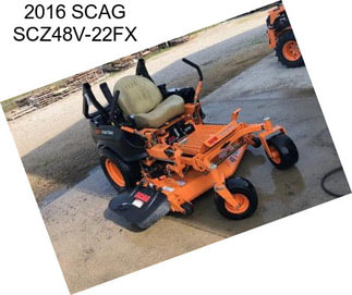 2016 SCAG SCZ48V-22FX