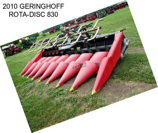 2010 GERINGHOFF ROTA-DISC 830