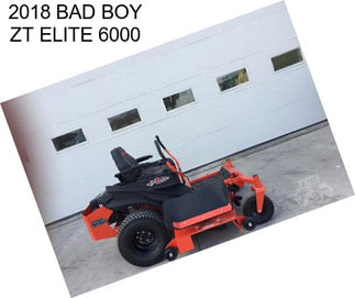 2018 BAD BOY ZT ELITE 6000