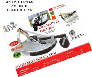 2018 MODERN AG PRODUCTS COMPETITOR 4