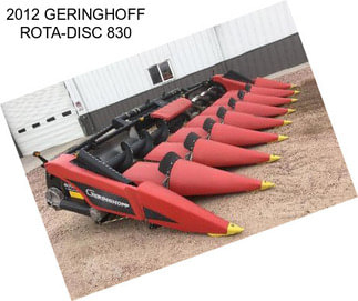 2012 GERINGHOFF ROTA-DISC 830