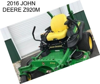 2016 JOHN DEERE Z920M