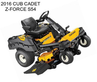 2016 CUB CADET Z-FORCE S54