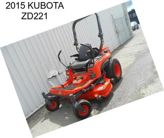 2015 KUBOTA ZD221