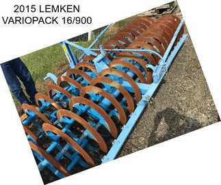 2015 LEMKEN VARIOPACK 16/900