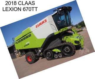 2018 CLAAS LEXION 670TT