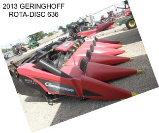 2013 GERINGHOFF ROTA-DISC 636