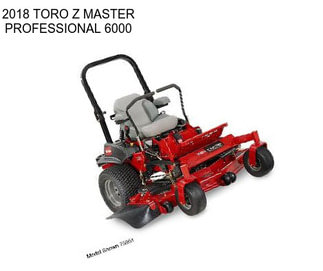 2018 TORO Z MASTER PROFESSIONAL 6000