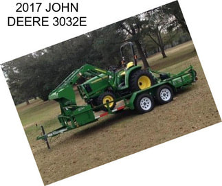 2017 JOHN DEERE 3032E