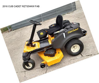 2016 CUB CADET RZTS54KW FAB