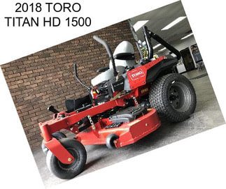 2018 TORO TITAN HD 1500