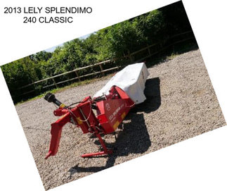 2013 LELY SPLENDIMO 240 CLASSIC