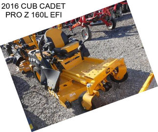 2016 CUB CADET PRO Z 160L EFI