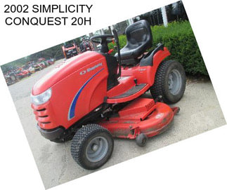 2002 SIMPLICITY CONQUEST 20H