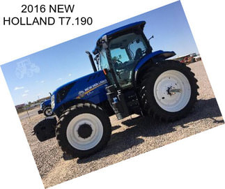 2016 NEW HOLLAND T7.190