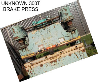 UNKNOWN 300T BRAKE PRESS